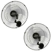 Kit 2 Ventiladores De Parede 60cm Oscilante PREMIUM PRETO Grade de Aço Preta 170W Bivolt 73-6425 Ventidelta