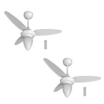 Kit 2 Ventiladores Teto Ventisol Wind 3 Pás Branco 14579 - Bivolt Kit 2 Ventiladores Teto Ventisol Wind 3 Pás Branco 14579 - Bivolt