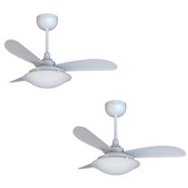 Kit 2 Ventiladores Ventisol de Teto Sunny Branco 3 Pás - Bivolt