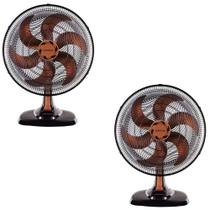 Kit 2 Ventiladores Ventisol Osc Mesa Turbo 6p 50cm Pr - 127v