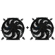 Kit 2 Ventoinha Universal Radiador Condensador 10 Polegadas Pás em S