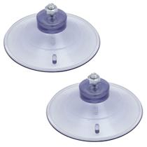Kit 2 Ventosa 90Mm (9 Cm) Pvc Cristal Com Parafuso E Porca