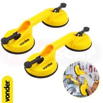 Kit 2 Ventosas Dupla 110mm Para Vidros, Mármores, Pisos - Vonder