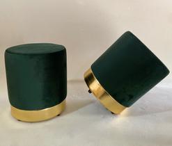 Kit 2 verde rodape dourado