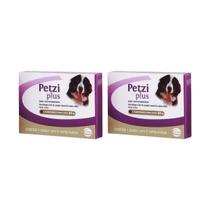 Kit 2 Vermífugo Petzi Plus Cães 40kg com 2 Comprimidos Ceva