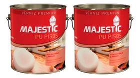 Kit 2 Verniz Majestic Piso De Madeira 3,6l Pu Incolor Acetinado