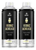 Kit 2 Verniz Spray Acrílico MTN 400ml Secagem Ultrarrápida
