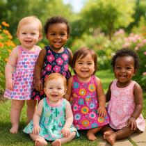 Kit 2 Vestido Bebe Regata Calor Verão Menina Simples Tam P SORTIDO