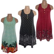 Kit 2 Vestido Feminino Malha Fria Liganete Senhora Plus Kit 2 Vestido Feminino Malha Fria Liganete Senhora Plus