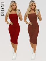 KIT 2 Vestidos Coladinho Tubinho Sem Alças Bandeau Anarruga Premium Paty Girl Influencer KIT 2 Vestidos Coladinho Tubinho Sem Alças Bandeau Anarruga Premium Paty Girl Influencer