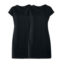 Kit 2 Vestidos Feminino Estilo Camiseta Moda Básico Slim Fitness