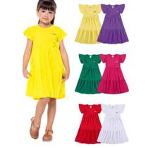 Kit 2 Vestidos Infantil bebê Verão Três Marias Com Laço Kit Sortido bebê menina dias quentes Kit 2 Vestidos Infantil bebê Verão Três Marias Com Laço Kit Sortido bebê menina dias quentes