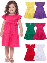 Kit 2 Vestidos Infantil bebê Verão Três Marias Com Laço Kit Sortido bebê menina dias quentes