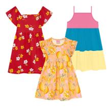 Kit 2 Vestidos Infantil de Verão Menina