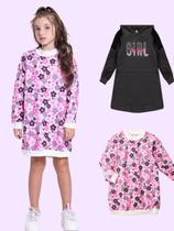 Kit 2 Vestidos Infantil Menina Inverno
