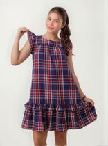 Kit 2 Vestidos Lara Xadrez Infantil E Juvenil Festa Junina