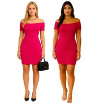 Kit 2 Vestidos Ombro a Ombro Justo Curto Kit 2 Vestidos Ombro a Ombro Justo Curto
