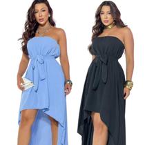 Kit 2 Vestidos sem alça Feminino: Boho Chic com Faixa e Estilo Solto
