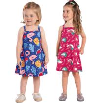 Kit 2 Vestidos Verão Infantil Menina Kyly Lançamento