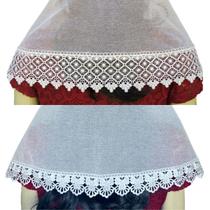 Kit 2 Véus Ccb Renda Guipir Redondo Ou Quadrado - !