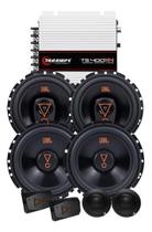 Kit 2 Vias 6 JBL 62VMS80 160W + Par Alto Falantes 6 Triaxiais JBL 6TRMS80 160W + Módulo TS400x4 Kit 2 Vias 6 JBL 62VMS80 160W + Par Alto Falantes 6 Triaxiais JBL 6TRMS80 160W + Módulo TS400x4