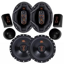 Kit 2 Vias 6 JBL 62VMS80 160W + Par Alto Falantes 6x9 Quadriaxiais JBL 69QDMS120 240W