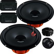 Kit 2 Vias 6,5 Polegadas Hertz Potência de 120 WRMS 4 Ohms Dieci DSK 165.3 Woofer Tweeter Crossover
