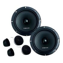 Kit 2 Vias Alto Falante 6,5" Pol Cone de Celulose Tweeter de Seda 4 Ohms Audiophonic - KN 650