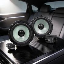 Kit 2 Vias Audiophonic Sensation KS 6.3 6.5 Pol 150W RMS Par Som Automotivo HiFi Tweeter Domo Seda 25mm Crossover Externo 75W Cada