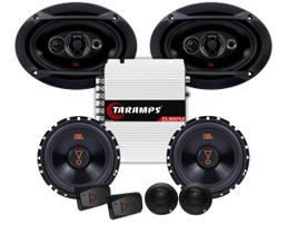 Kit 2 Vias JBL 62VMS80 160W + Par Alto Falantes JBL 6x9 Quadriax. 69QDFX110 220W + Módulo TS400x4 Kit 2 Vias JBL 62VMS80 160W + Par Alto Falantes JBL 6x9 Quadriax. 69QDFX110 220W + Módulo TS400x4