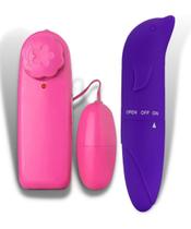 Kit 2 Vibrador Feminino Bullet e Golfinho Massageador Íntimo Ponto G Sex Shop Isa Lingerie