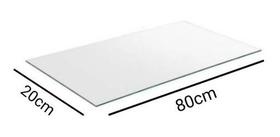 Kit 2 Vidro Expositor Balcão Vitrine Para Loja 80x20 4mm