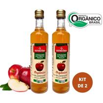 KIT 2 Vinagre 100% Orgânico de Maçã Acidez 4,2% 500ml - 4 Estações
