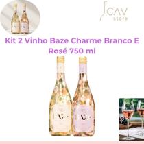 Kit 2 Vinho Baze Charme Branco E Rosé 750 ml