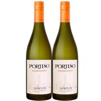 Kit 2 Vinho Branco Argentino Norton Porteno Chardonnay 750ml