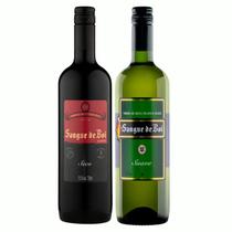Kit 2 Vinho Branco e Tinto Suave Sangue de Boi 750ml - Serra Gaúcha