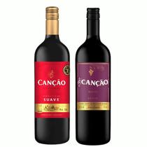 Kit 2 Vinho Canção Tinto Suave e Bordô Suave 750ml - Serra Gaúcha