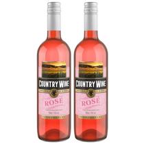 Kit 2 Vinho Rosé Suave Country Wine Aurora Serra Gaúcha 750ml