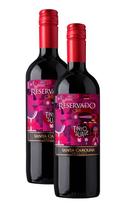 kit 2 Vinho Santa Carolina Tinto Suave 750ml
