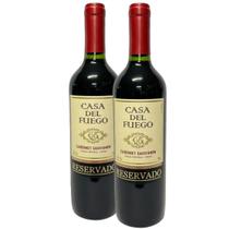 Kit 2 Vinho Tinto Cabernet Sauvignon Casa Del Fuego 750ml