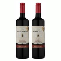 Kit 2 Vinho Tinto Cabernet Sauvignon Marcus James 750ml Vinicula Aurora