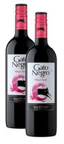 kit 2 Vinho Tinto Seco Pinot Noir Gato Negro San Pedro 750ml