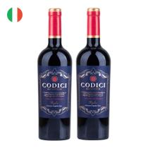 Kit 2 Vinhos Codici Masserie Negroamaro Tinto Itália 750ml