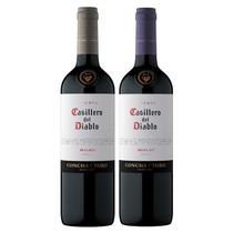 Kit 2 Vinhos Concha Y Toro Casillero Del Diablo Merlot e Malbec 750ml