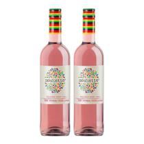 Kit 2 Vinhos Frisante Mosketto Pink Rosé Itália 750ml