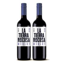 Kit 2 Vinhos La Tierra Rocosa Merlot Tinto Chile 750ml
