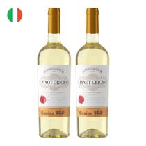 Kit 2 Vinhos Le Casine Pinot Grigio Branco Itália 750ml