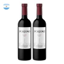 Kit 2 Vinhos Porteño Malbec Tinto Argentina 750ml