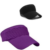 Kit 2 Viseiras Bonés Moda Blogueira Aba Longa Respirável Proteção Solar verão