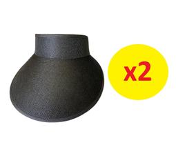 Kit 2 Viseiras Tiara Arco Preto Praia Personalizar aba 12cm Kit 2 Viseiras Tiara Arco Preto Praia Personalizar aba 12cm